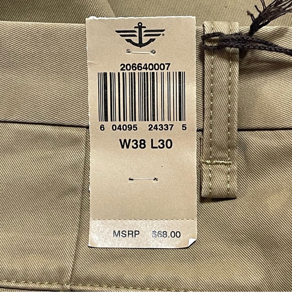 2010 Dockers K-1 Khakis Straight Fit Men’s Size 38x30 Beige Button Fly NWT - Picture 14 of 16